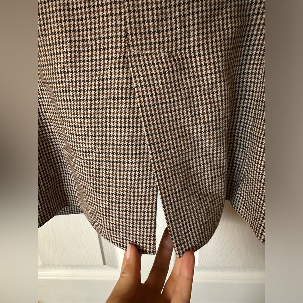 Massimo Dutti Houndstooth Blazer in Brown and Black - Picture 5 of 8